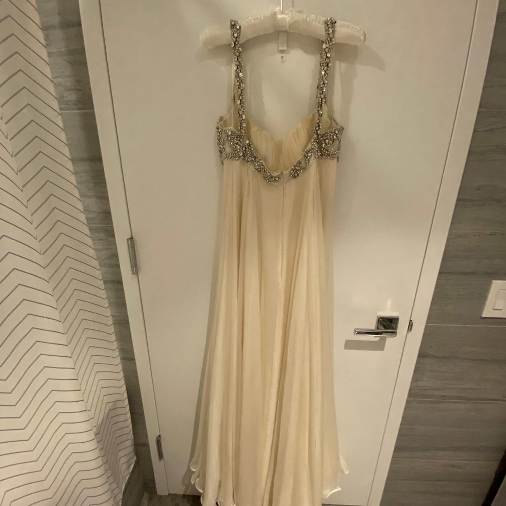 JENNY PACKHAM DUCHESS WEDDING DRESS SIZE 4 SMALL - Picture 3 of 7